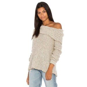 BB Dakota Tan Cowl Neck Sweater Textured Knit S New